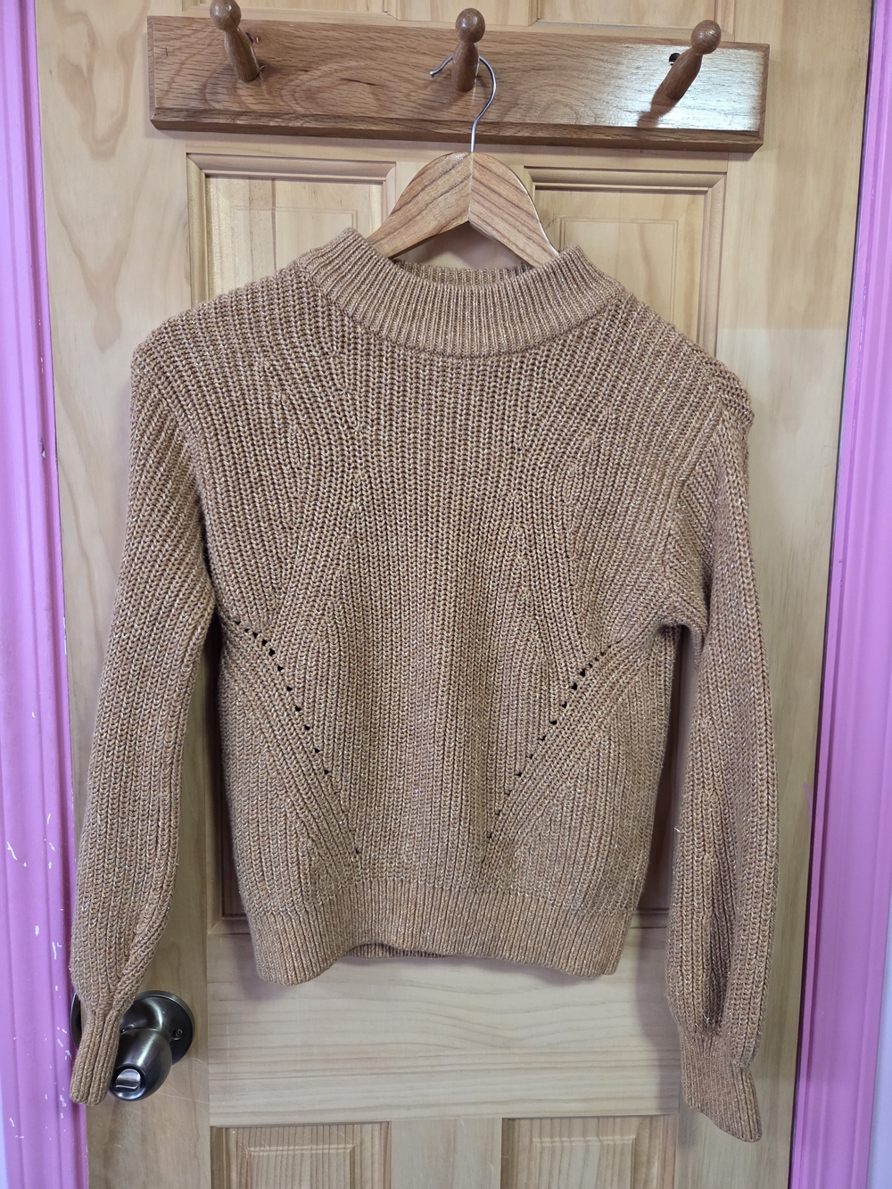 H&M Camel Knit Turtleneck Sweater
